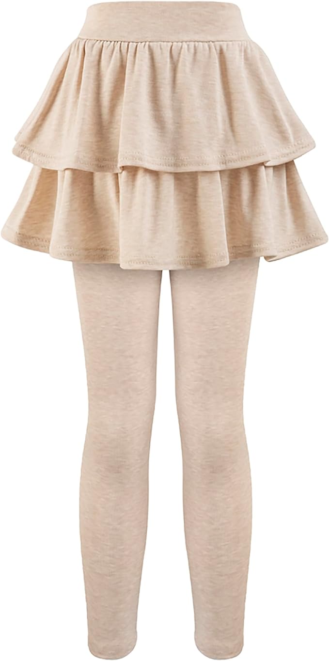 Girls School Uniform Pants Leggings with Skirts Stretch Warm Jegging 4-12 Years