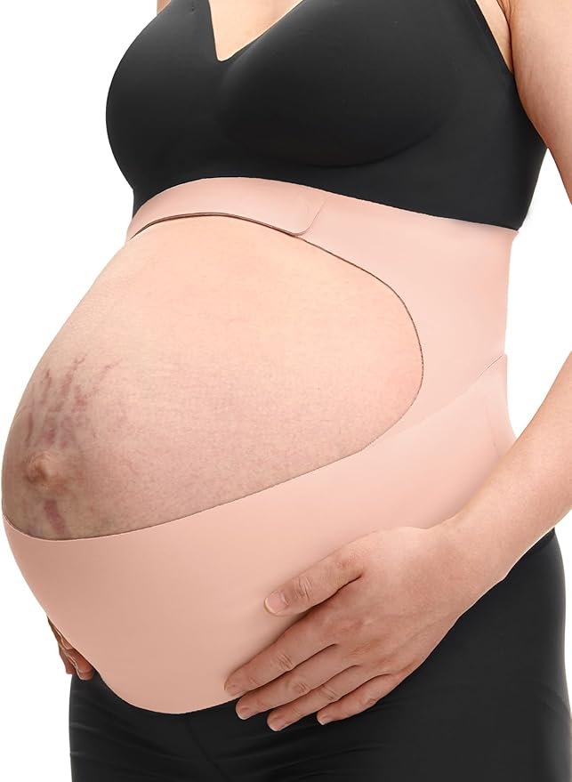 Momcozy Pregnancy Belly Band, CozySupport Ergonest Maternity Belly Band, Invisible Pregnancy Belt for Back, Abdomen, Waist