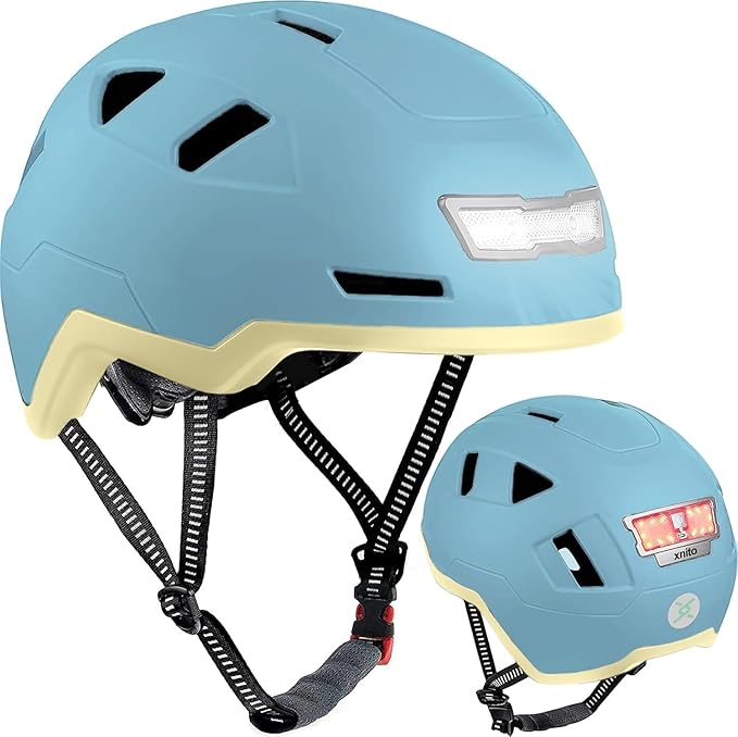 Kid Bike Helmets for Boys and Girls | Fit Head 51-54cm Circumference | CPSC & NTA-8776 Dual Certified | Multi-Sport Helmets with LED Lights, Magnetic Buckle, Detachable Visor