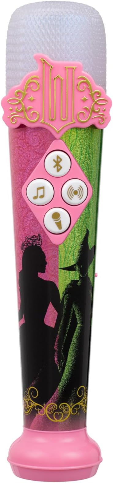 eKids Wicked Karaoke Microphone for Kids, Bluetooth Microphone Includes Built-in Music and Light Show, Designed for Fans of Wicked Toys