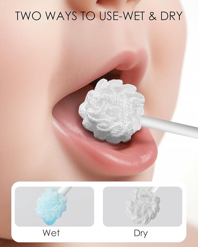 dearlomum Upgraded 32PCS Baby Tongue Cleaner, Disposable Newborn Toothbrush & Oral Cleaning Stick, Gauze Gum Cleaner for Infant Dental Care, 0–36 Months Baby Mouth Wipes