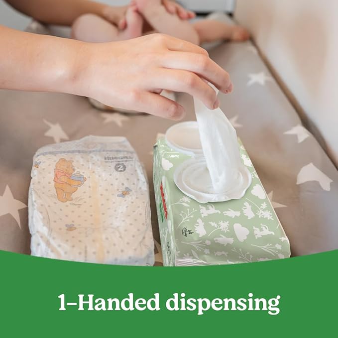 Huggies Natural Care Sensitive Baby Wipes, Unscented, Hypoallergenic, 99% Purified Water, 1 Flip-Top Pack (56 Wipes Total)