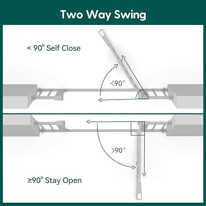 Babelio Auto Close Baby Gate with Small Cat Door, 29-43" Metal Cat Gate for Doorway, Stairs, House, Easy Walk Thru Dog Gate with pet Door, Includes 4 Wall Cups and 3 Extension Pieces, Gray
