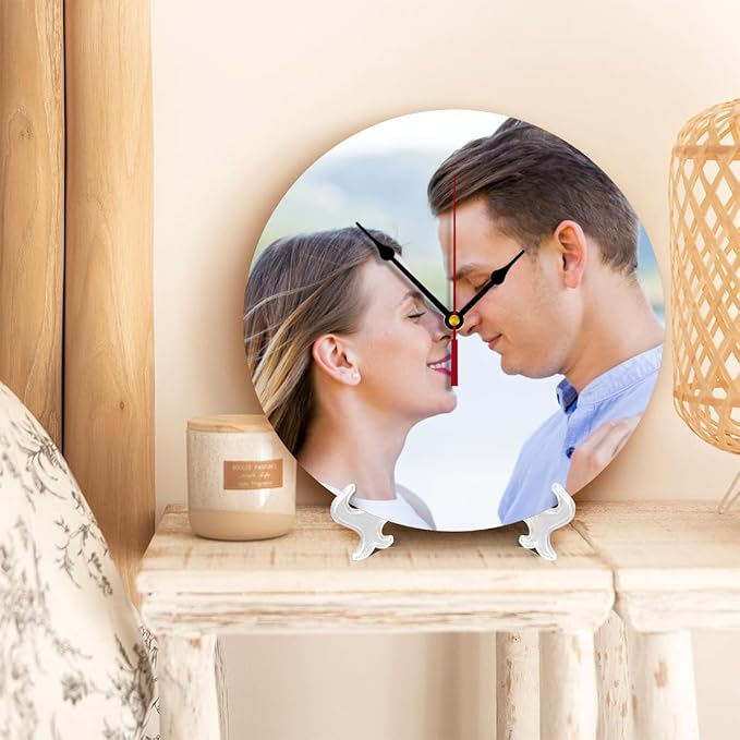 Generic Custom Clocks for Walls Personalized Clocks with Picture Customized Round Clock for Birthday Wedding Present Family Friends Gifts, 12inch-30cm