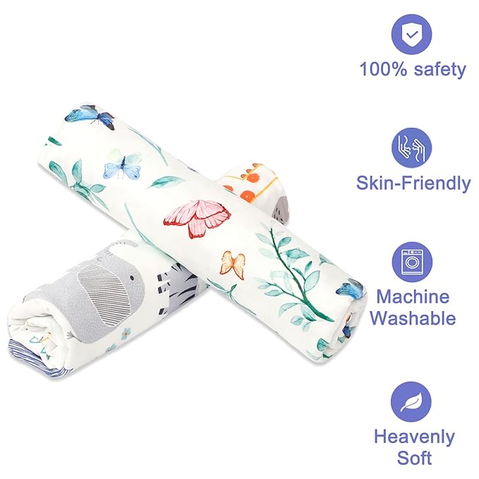 Hooyax Baby Lounger Slipcover for Newborns, Removable Infant Floor Seat, Padded Lounger Cover with Animal Design