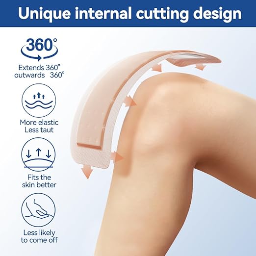 Dimora Silicone Ultra Absorbent Dressing Pads - Adhesive Wound Bandage with Gentle Border, Waterproof Soft Gauze for Post Surgical and Bed Sore Exudate Management 4"X 8" 10 Packs