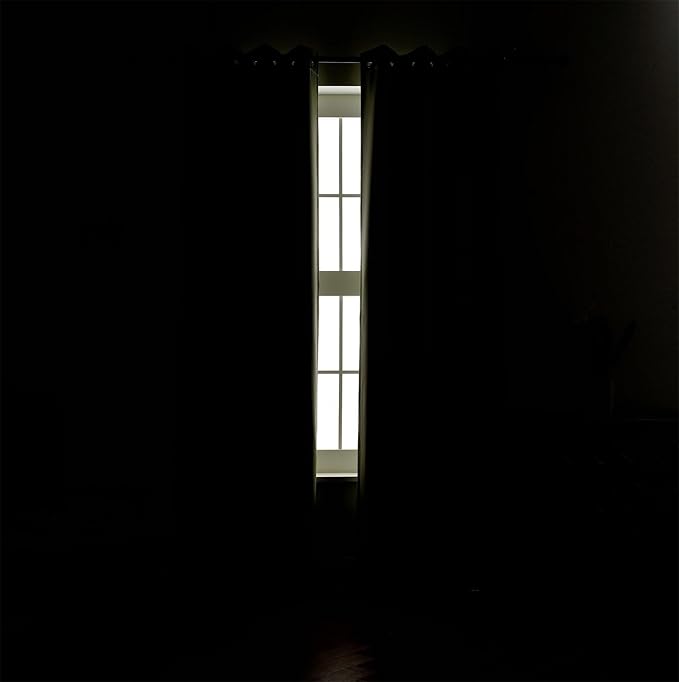 MIUCO Blackout Curtains Room Darkening Curtains Textured Grommet Panels for Kitchen 2 Panels 52x63 Inch Long Sage