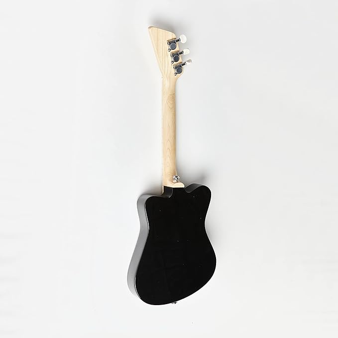 Loog Mini Acoustic kids Guitar for Beginners 3-strings Ages 3+ Learning app and lessons included Black
