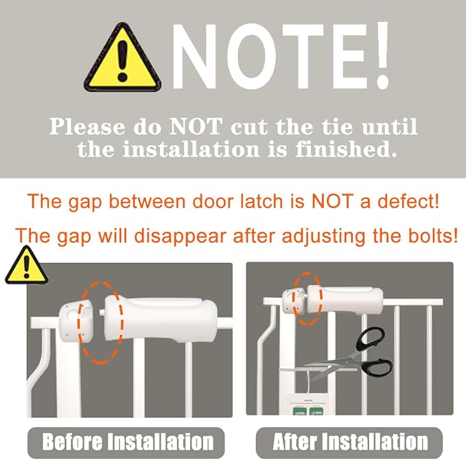 Baby Gate for Doorways Stairs Hallway 85.8-90.5 Inch Wide, Walk Through Child Gates with Pressure Mounted Extention Kit, Indoor Safety Child Gates for Kids or Pets