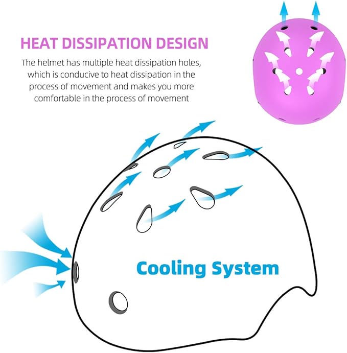 Kids Bike Helmet and Pads Set for Ages 2–14, CPSC Certified Adjustable Helmet with Knee Elbow Wrist Guards, for Skateboard, Scooter, Skating, Rollerblading, Multi-Sport Protective Gear