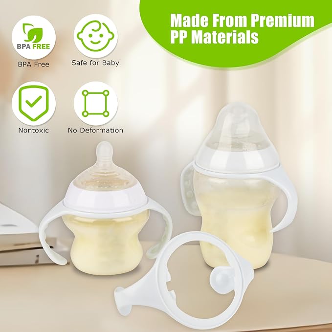 6 Pack Baby Bottle Handles for Tommee Tippee Baby Bottles, Easy Grip Bottle Holder for Newborn