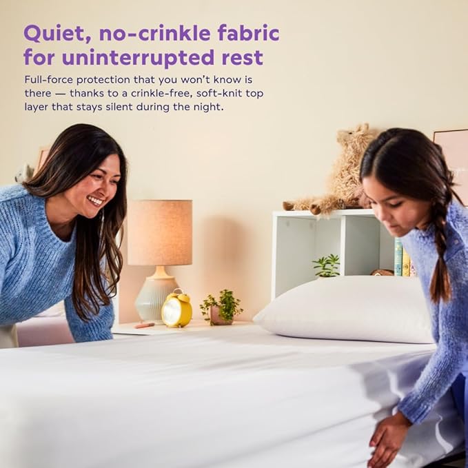 Purple Waterproof Mattress Protector – Full, Gold-Standard Protection, Comfort-First Design, Fits Mattresses 8” to 15.5”