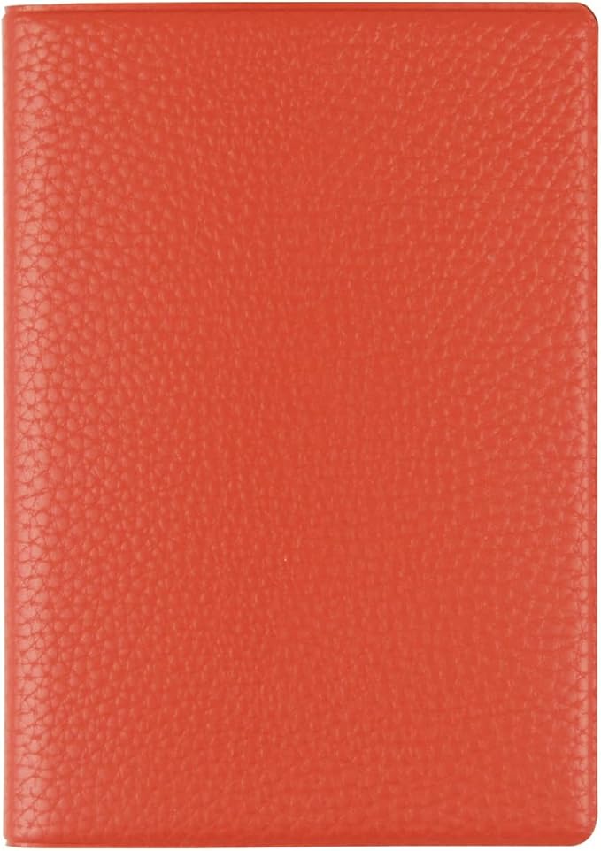 Fenice Classic Passport Cover Holder Wallet Case for Travel Essential RFID Blocking Vegan Leather Waterproof (ORANGE)