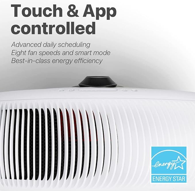 IQAir Atem X Smart Air Purifier for Large Room up to 1650 sq. ft., WiFi App Control, HyperHEPA Filters Wildfire Smoke, Viruses, Bacteria, Allergies, Asthma Triggers, Mold, Made in Germany