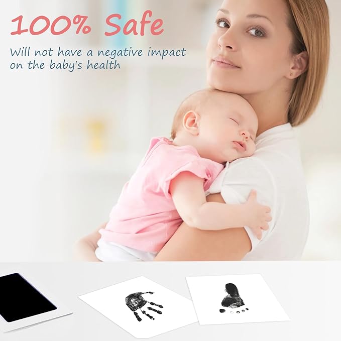 Inkless Baby Hand and Footprint Kit,Clean Touch Ink Pad for Baby Footprint Kit,No Mess Dog Paw Print Kit,DIY Footprint Ink for Baby Keepsake Gifts for Boys and Girls