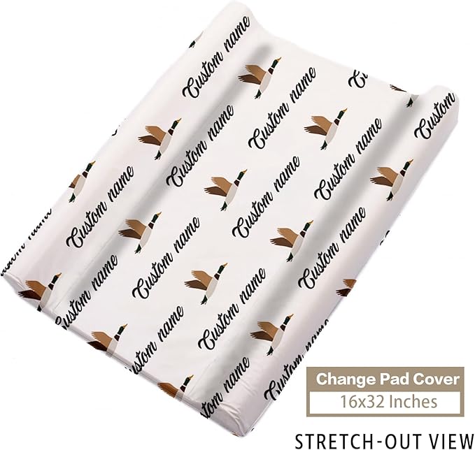 Custom Name Crib Bedding Set - Orange Sika Deer Pattern, Personalized Nursery Bedding 3-Piece Set– Soft Blanket, Fitted Sheet, Changing Pad Cover – for Newborns Girls Nursery Gifts