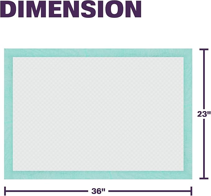 Disposable Bed Pads for Adults 23 x 36 (50 Count) - Super Absorbent and Waterproof - Incontinence Bed Pads, Chuck Pads, Chux Pads, Changing Pads for Baby, Pee Pads for Kids