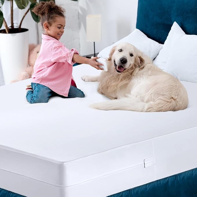 Utopia Bedding Zippered Mattress Encasement RV King, 100% Waterproof Bed Bug and Dust Mite Proof Mattress Protector, Absorbent Six-Sided Mattress Cover