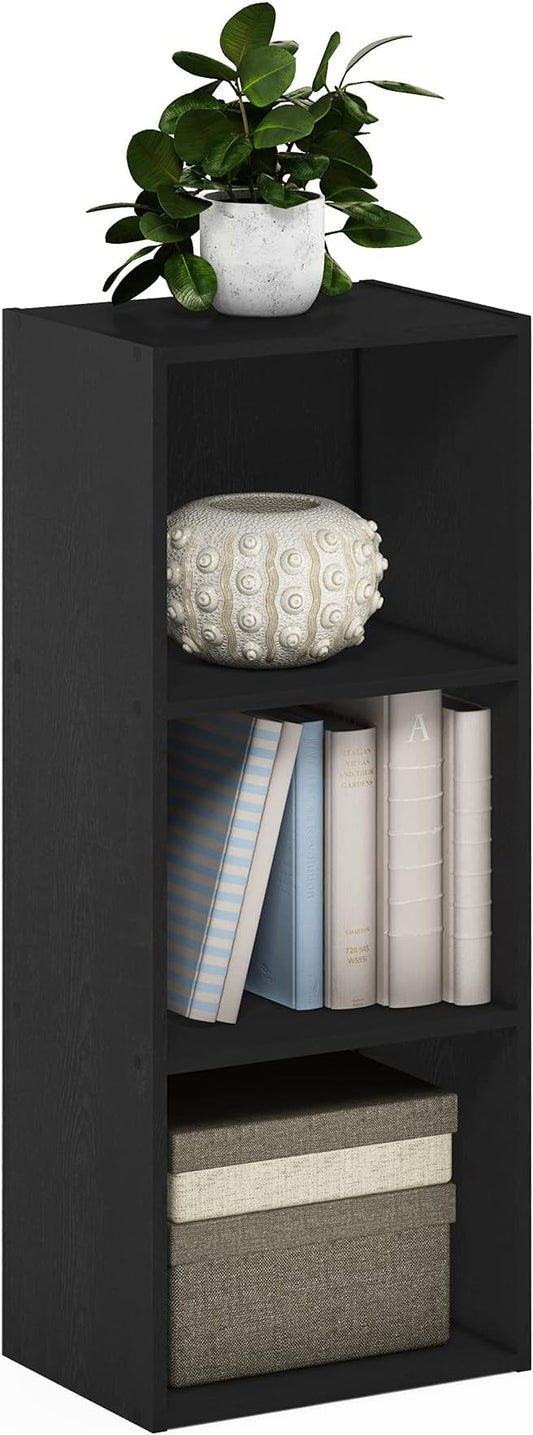 Furinno Luder Bookcase / Book / Storage , 3-Tier, Blackwood