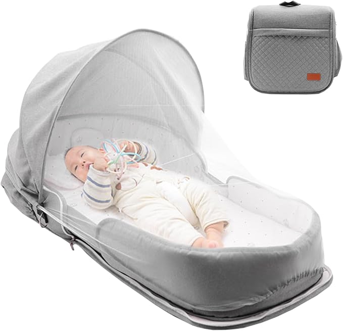 Baby Lounger - Baby Lounger Pillow for Newborn, 0-18 Months, Foldable Infant Lounger Soft Breathable for Home and Travel