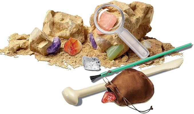 4M - STEAM Earth Science - Educational Science Kits for Kids Ages 5+ with 5 Experiments: Volcano Eruption, Excavate Crystals, Crystal Growing, & More - Hands-On Geology STEM Learning Science for Kids