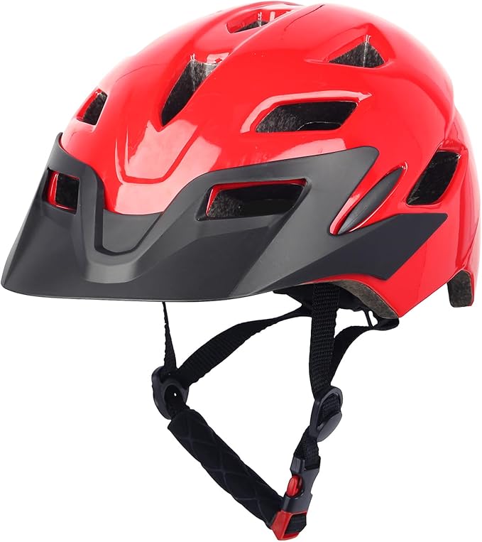 Kids Bike Helmet, Youth Toddler Boys Girls Helmets, 2 Size Adjustable for Ages 2-3-5-8-14 Years, Child Helmet with Visor and LED Light, Lightweight Multi-Sport Bicycle Scooter Cycling Helmets