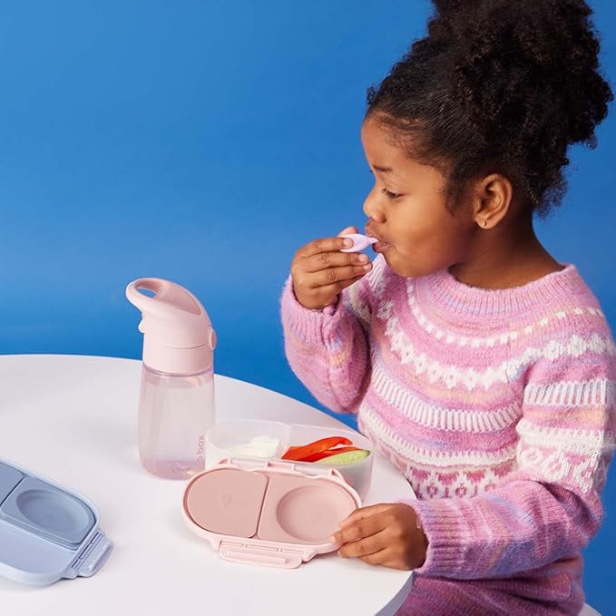 b.box Snack Containers for Kids, Toddler Snack Box Container, Reusable Small Bento Box for Lunch, School & Travel, Leak Proof, BPA free, Dishwasher Safe, Ages 4 months+ (Blush Crush, 12oz capacity)