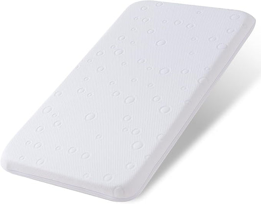 Baby Bassinet Mattress Pad, 33" x 20" x 2" Dual Sided Gel Memory Foam Mattress with Breathable Removable Soft Cover Fit for Mika Micky/KoolerThings/Baby Delight Bassinet