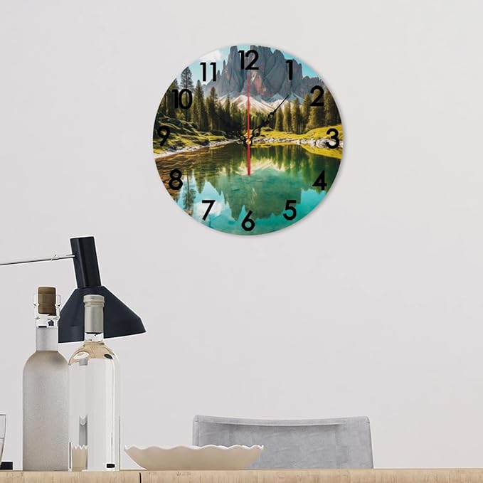 Generic Custom Wall Clock Personalized Picture Hanging Time Clocks Silent Non Ticking Round Decoration for Kitchen Family Friends Gifts