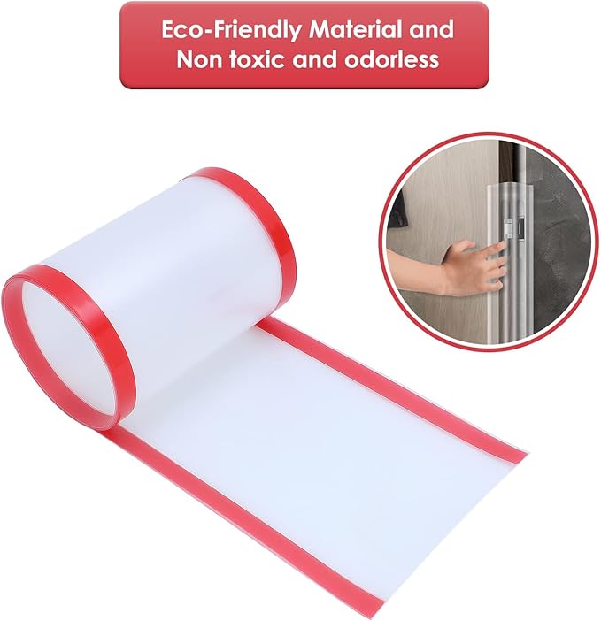 Angloria Baby Proofing Door Pinch Guard, Hinge Cover, Protector for Kids Finger Safety, Heavy Duty Jam Shield, Translucent