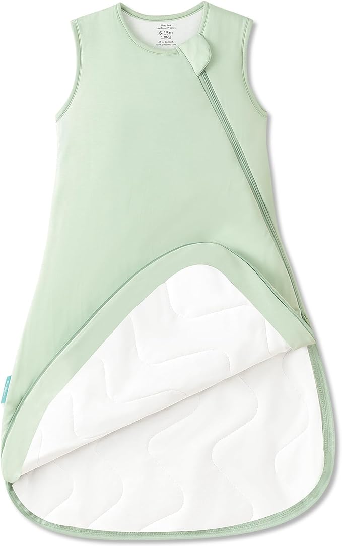 Supersoft Sleep Sack 1.0 TOG, Premium Bamboo Viscose Baby Sleeping Bag 2-Way Zipper Sleep Sack Baby Wearable Blanket