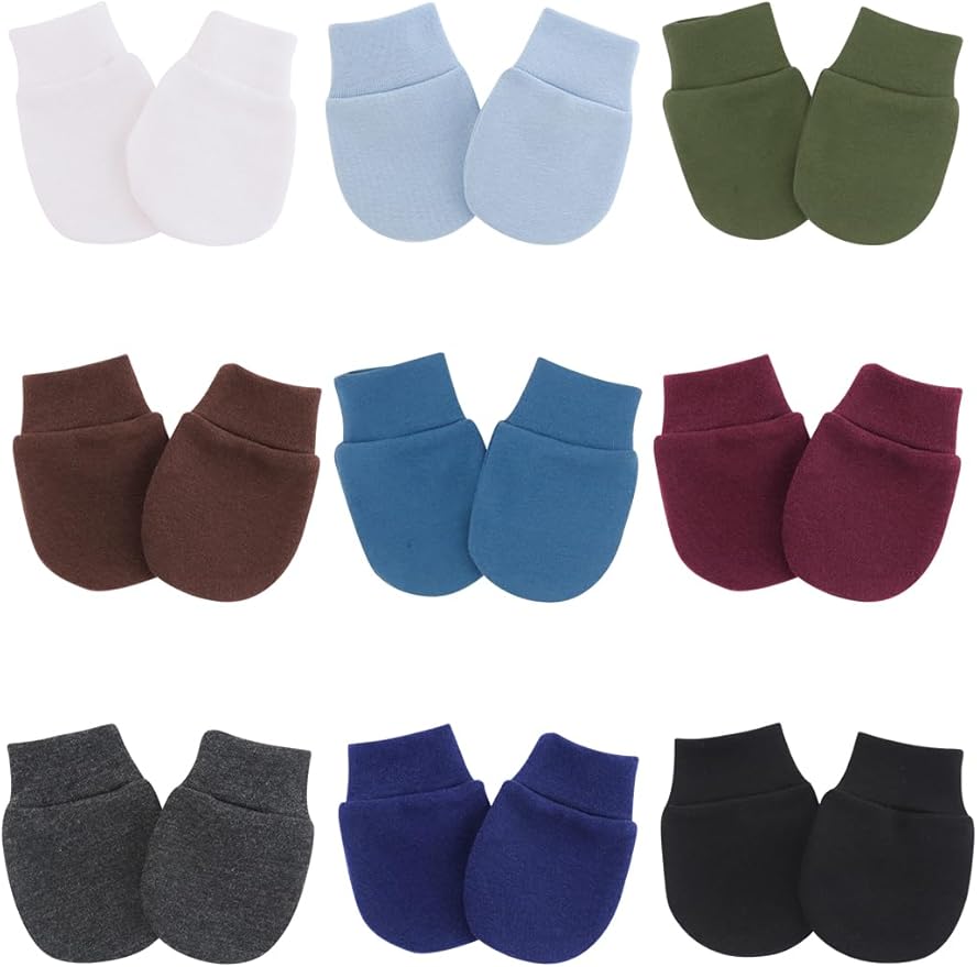 Cute Baby Mittens Newborn, No Scratch Baby Boy Mittens, Baby Girl Hat Gloves for Toddlers, Infant, Newborn