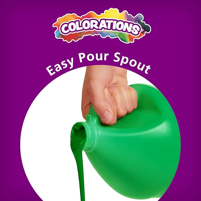 Colorations Paraben-Free Washable Tempera Paint for Kids - 1 Gallon Value Size. Vibrant White. Non-Toxic and Made in The USA