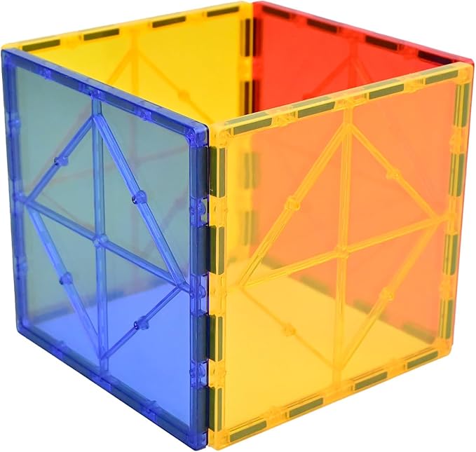 Gemmicc 6 PCS Large Magnetic Tiles,Jumbo Magnet Base Plates,STEM Magnetic Building Blocks for Kids Boys Girls