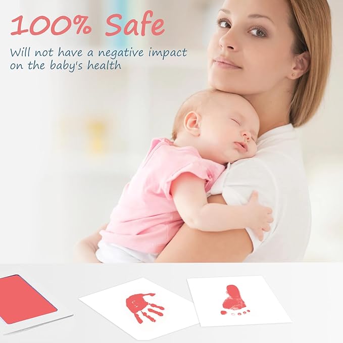 Inkless Baby Hand and Footprint Kit,Clean Touch Ink Pad for Baby Footprint Kit,No Mess Dog Paw Print Kit,DIY Footprint Ink for Baby Keepsake Gifts for Boys and Girls