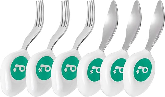 doddl 6-piece Spoon and Fork Set (3 Pairs) - Learn to use Toddler Silverware in Minutes, Toddler Utensils 1 year old & up, Baby Led Weaning Supplies
