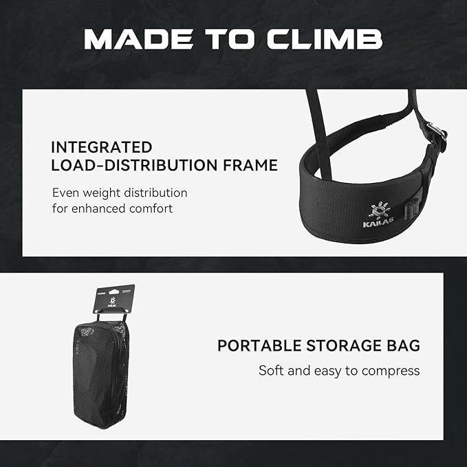 KAILAS Kids Rock Climbing Harness Child Safety Belt Climbing Gear Adjustable Lightweight Indoor Gyms Beginners Youth