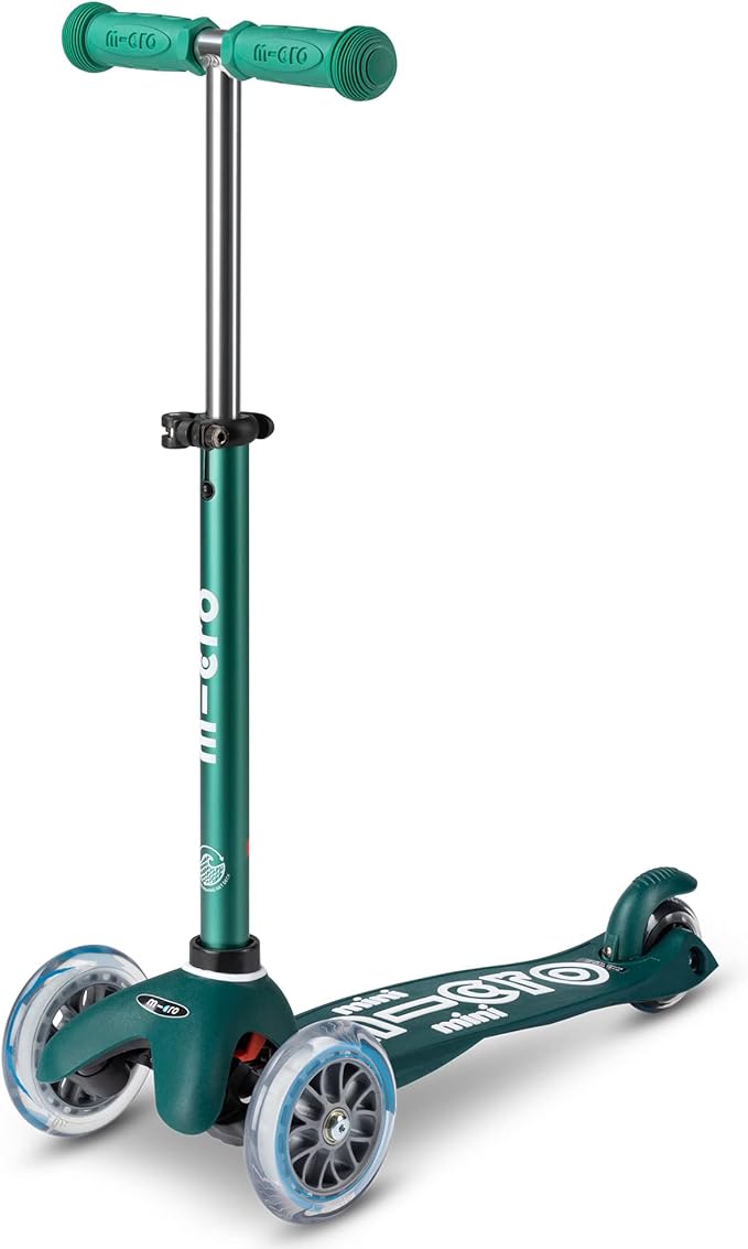 Micro Kickboard - Mini Deluxe Eco, 3-Wheeled, Lean-to-Steer, Swiss-Designed Micro Scooter Made with Recycled and Sustainable Materials, for Preschool Kids, Ages 2-5