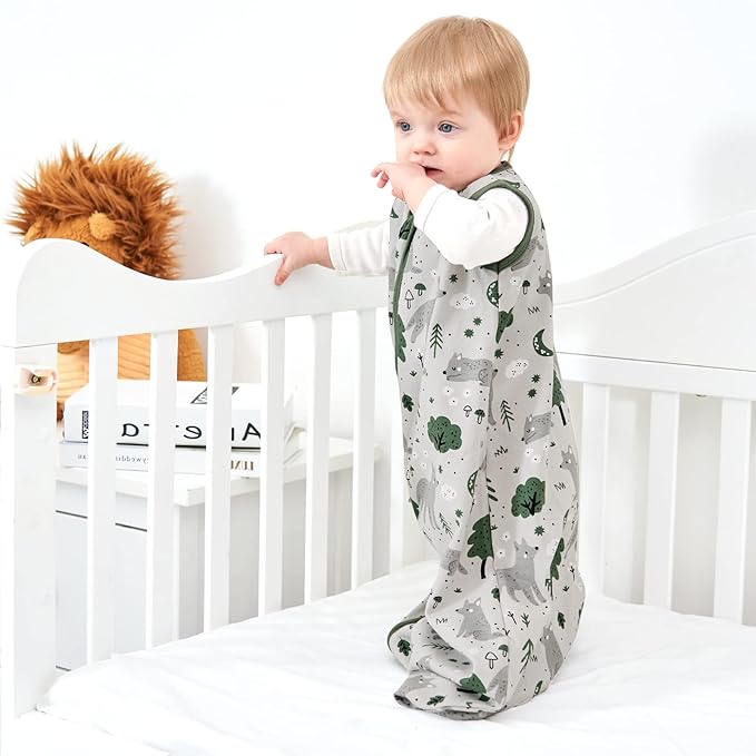Yoofoss Baby Sleep Sack 0-6 Months Baby Wearable Blanket 100% Organic Cotton 2-Way Zipper Toddler Sleeping Sack, 3 Pack Soft Lightweight Sleep Sacks for Babies