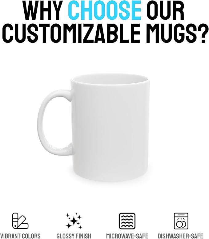 Personalized Coffee Mug – Custom Photo, Text, or Logo Ceramic Mug Tea Cup | Taza Personalizada with Picture or Message | Customized Gift Idea for Men & Women, Mom, Dad, Friends - White/Red | 15oz