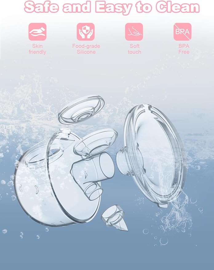 Hands Free Breast Pump, Wearable Breastfeeding Pump 3 Modes & 9 Levels, Double Electric Portable Pump Low Noise with Long Battery Life 2 Pack Pink