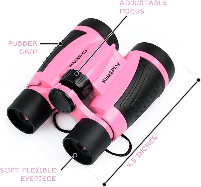 Adventure Kidz - Outdoor Exploration Kit, Children’s Toy Binoculars with Case, Flashlight, Compass, Fox Whistle, Magnifying Glass, Backpack. Great Gift Set for STEM, Pretend Play. Age 3+