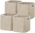 UBBCARE Set of 4 Storage Basket-12 X 12 X 12 in, Cotton Rope Basket by UBBCARE
