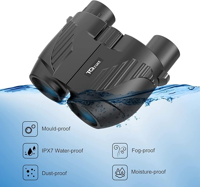 20x25 Binoculars for Adults and Kids, High Power Easy Focus Compact Binoculars with Low Light Vision for Bird Watching and Travel