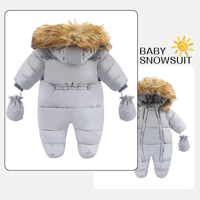 Baby Girl Winter Snowsuit Toddler Jacket Clothes For Boy Infant Jumpsuit Hoodied