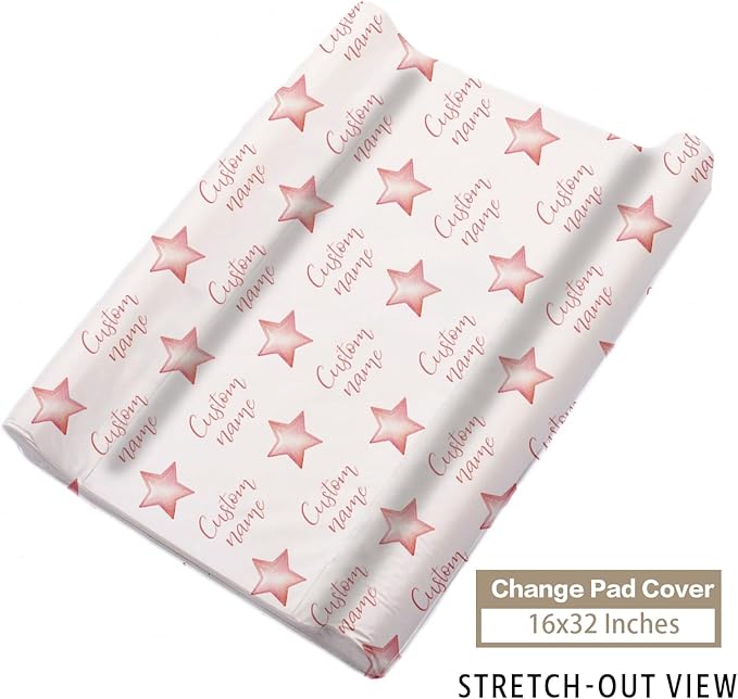 Custom Name Crib Bedding Set - Starry Sky Elephant Design, Personalized Baby Nursery Bedding 3-Piece Set– Soft Blanket, Fitted Sheet, Changing Pad Cover – for Newborns Girls Nursery Gifts