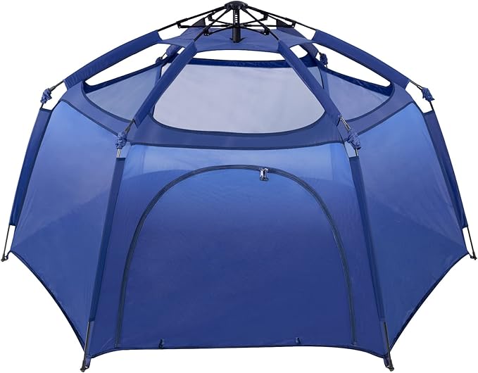 Alvantor Baby Playpen Play Yard 84"x84"x44”Large Pop Up Playpen Foldable Play Tent Indoor & Outdoor Kids Tent Lightweight Safe Space Canopy for Infants Toddlers Pets, Navy