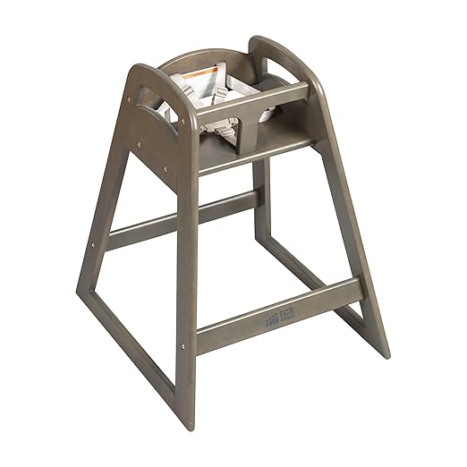 ECR4Kids ASATT High Chair, Toddler Chair, Grey Wash