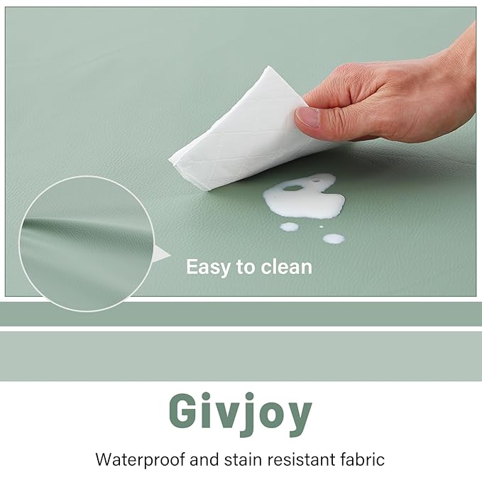 Baby Play Mat 48"x48" – Thick, Non-Slip Foam Mat for Babies and Toddlers. Foldable, Scrubbable, Odorless, and Soft, Ideal for Playpens, Crawling, and Indoor Playtime-Green