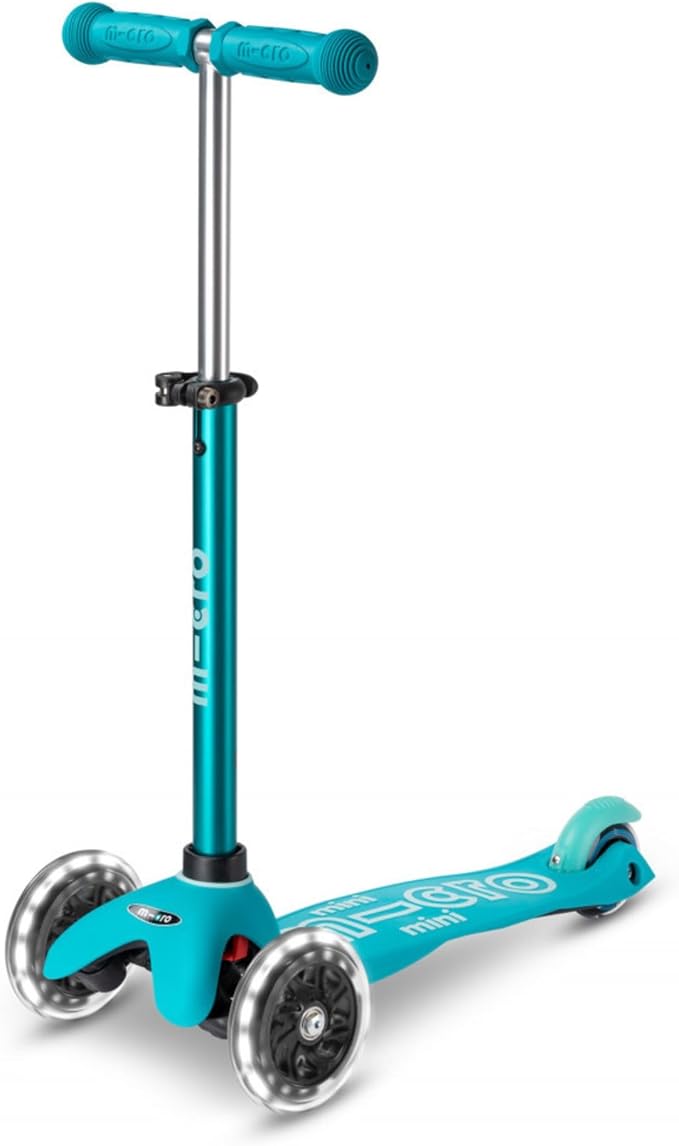 Micro Kickboard Mini Deluxe LED Three-Wheeled Lean-to-Steer Swiss-Designed Micro Scooter
